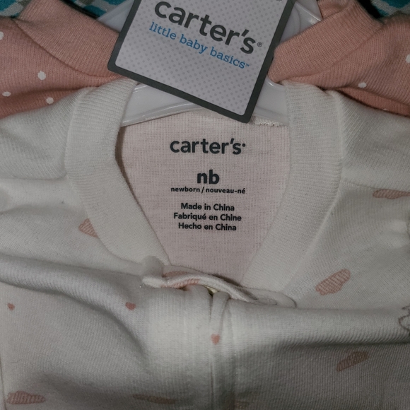 Set of two Carter white and pale pink Size NB - Picture 3 of 3